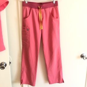 Figs Neon Pink Kade Cargo Scrub Pants